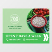 Grocery Market Custom Window Cling Raamsticker (Vel)