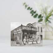 Grocery & Meat Market, 1916 Briefkaart (Staand voorkant)