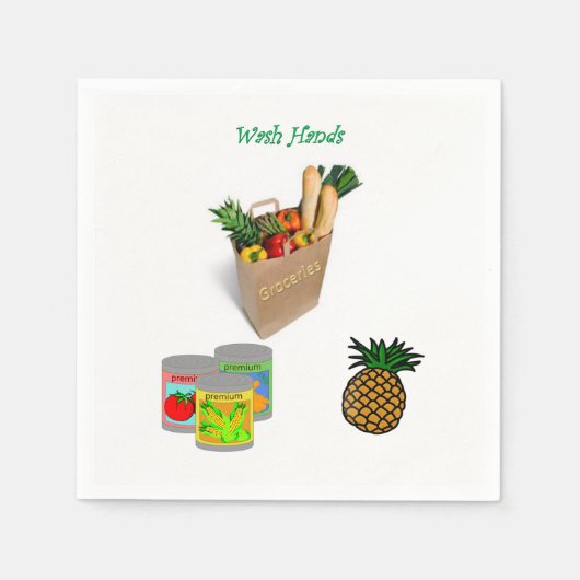 Grocery Paper Napkins Servet (Voorkant)