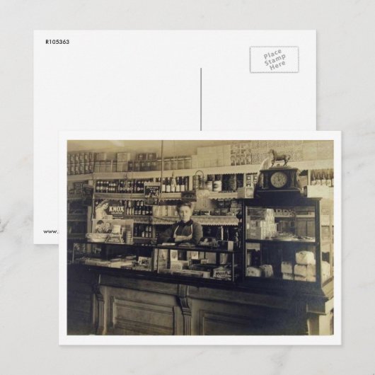 Grocery Store Interior 1906  Briefkaart (Voorkant / Achterkant)
