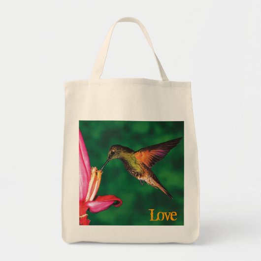 Grocery Tas "Love Hummingbird" (Voorkant)