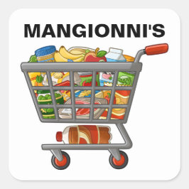 Grocery Vierkante Sticker