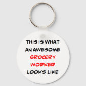 grocery worker, awesome sleutelhanger (Voorkant)