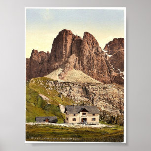 Grodnerjoch, hospice en Sella, Tirol, Austro-Hung Poster