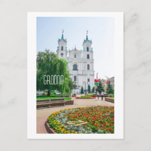 Grodno Belarus Architecture Cathedral Mensen Briefkaart