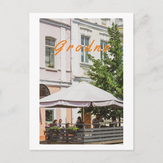 Grodno Belarus Architecture City Bar Restaurant Briefkaart (Voorkant)