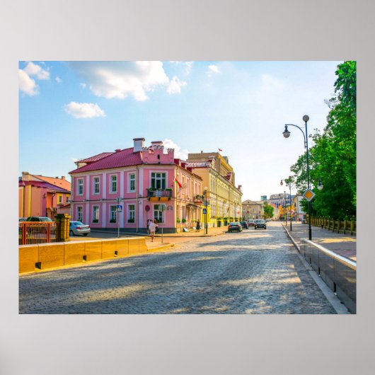 Grodno Belarus Architecture city cityscape street Poster (Voorkant)