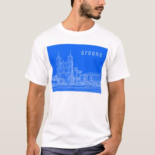 Grodno Belarus Architecture City Uitzicht Cathedra T-shirt (Voorkant)