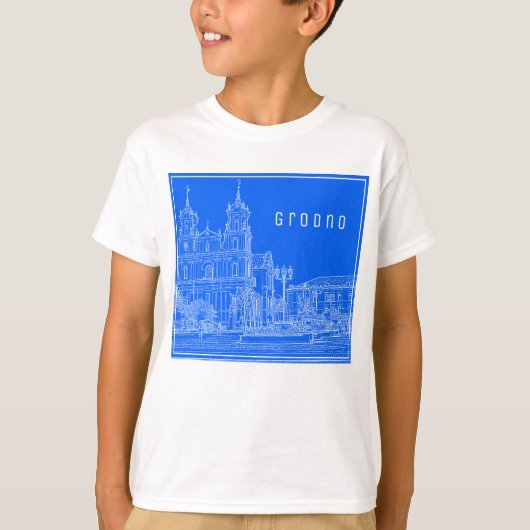 Grodno Belarus Architecture City Uitzicht Cathedra T-shirt (Voorkant)