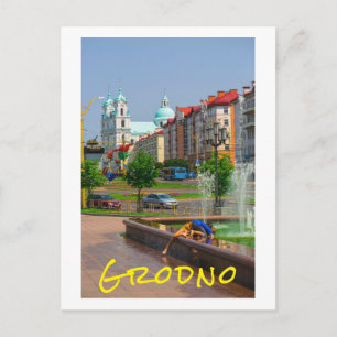 Grodno Belarus Architecture City Uitzicht People Briefkaart