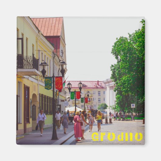 Grodno Belarus Architecture City Uitzicht Street Magneet (Voorkant)