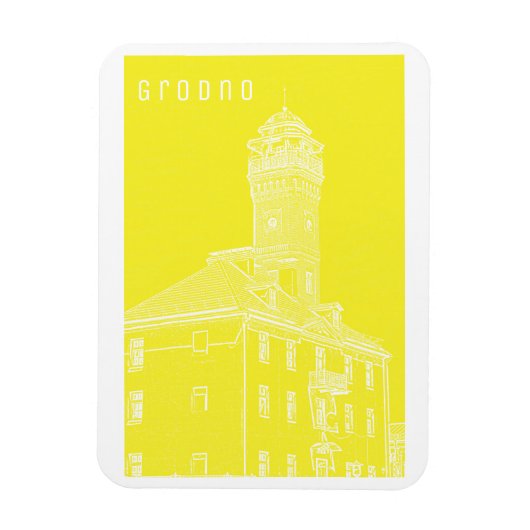 Grodno Belarus Architecture City Uitzicht Water To Magneet (Verticaal)