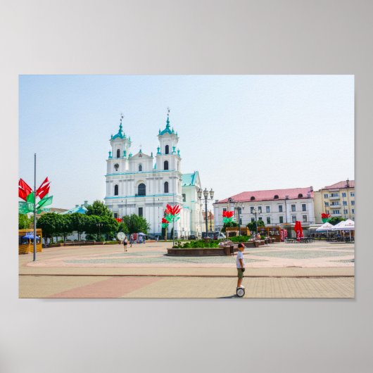 Grodno Belarus City Architecture Life People Poster (Voorkant)