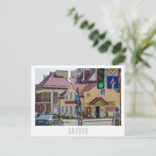 Grodno Belarus City Architecture Street Uitzicht Briefkaart (Staand voorkant)