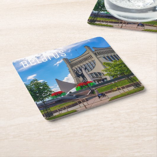 Grodno Belarus Cityscape Architecture City Uitzich Kartonnen Onderzetters (Schuin)