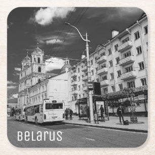 Grodno Belarus Cityscape Architecture City Uitzich Kartonnen Onderzetters
