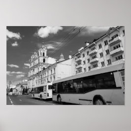 Grodno Belarus Cityscape Architecture City Uitzich Poster