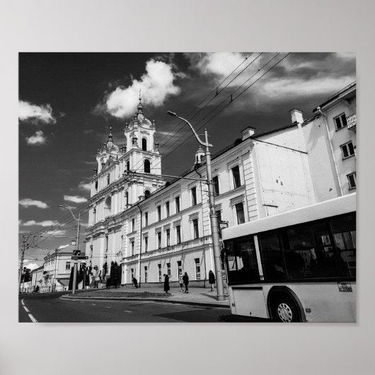 Grodno Belarus Cityscape Architecture City Uitzich Poster (Voorkant)