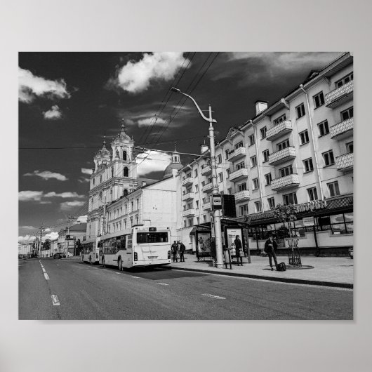 Grodno Belarus Cityscape Architecture City Uitzich Poster (Voorkant)