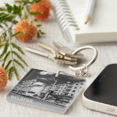 Grodno Belarus Cityscape Architecture City Uitzich Sleutelhanger (Voorkant Rechts)