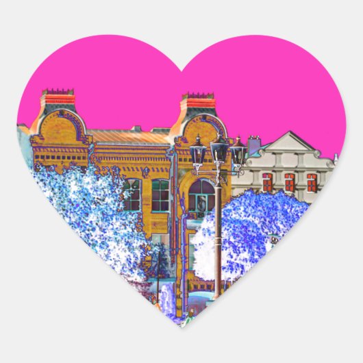 Grodno Wit-Rusland Architectuur Hart Sticker (Voorkant)