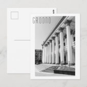 Grodno Wit-Rusland Minimalisme van de Sovjetarchit Briefkaart (Voorkant / Achterkant)