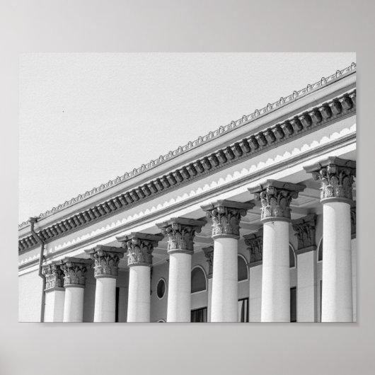 Grodno Wit-Rusland Minimalisme van de Sovjetarchit Poster (Voorkant)