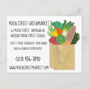 Groederij op de markt van boerenboeren briefkaart