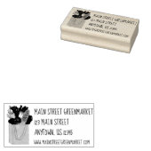 Groederij op de markt van boerenboeren rubberstempel (Gestempeld)