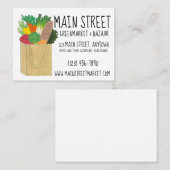 Groederij op de markt van boerenboeren visitekaartje (Voorkant / Achterkant)