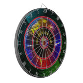 Groef in Stijl met Onze Spin Me Rechts Ronde Dartbord (Voorkant Links)