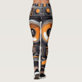 Groef in stijl: Retro Boombox Leggings (Achterkant)