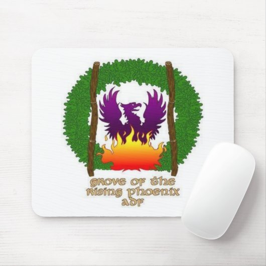 Groef logo met tekst muismat (Met muis)