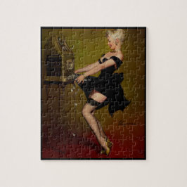  groefmachine Pinup Girl Legpuzzel