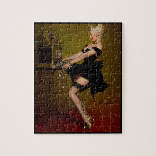 groefmachine Pinup Girl Legpuzzel (Verticaal)