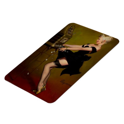 groefmachine Pinup Girl Magneet (Linkerzijde)