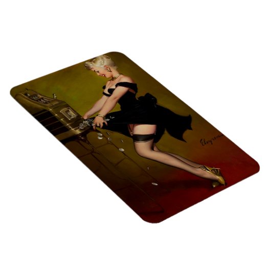  groefmachine Pinup Girl Magneet (Rechterzijde)