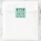 Groei - ASL Design Vierkante Sticker (Tas)