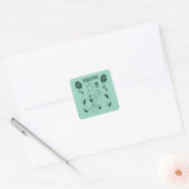 Groei - ASL Design Vierkante Sticker (Envelop)