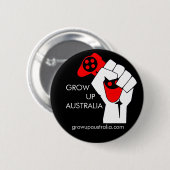 Groei Australië - badge Ronde Button 5,7 Cm (Voorkant /achterkant)