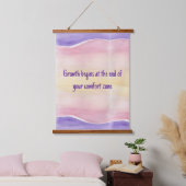 Groei begint met houten wandtapijt hangend wandkleed (Slaapkamer)