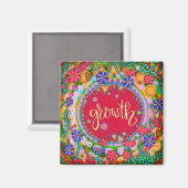 Groei Bloemen Inspirerend Inspirivity Magnet (Voorkant / Achterkant)