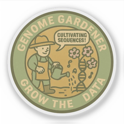 Groei de data die genomische bloei voedt sticker (Voorkant)
