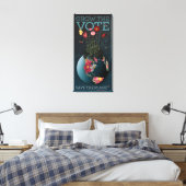 Groei de stem - canvas druk afdruk (Insitu (Slaapkamer))