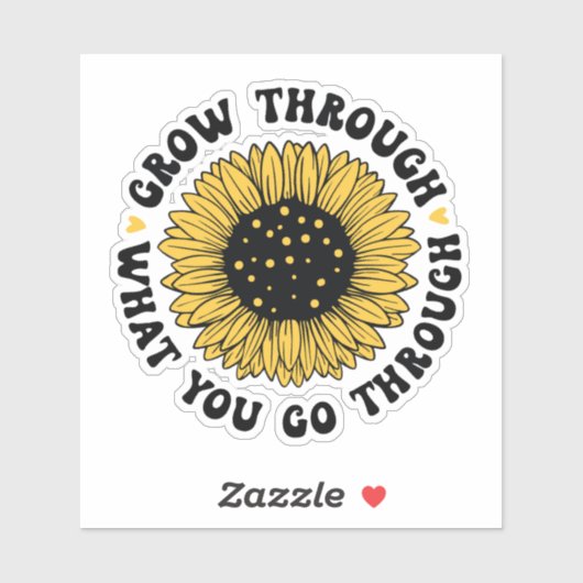 Groei door dat wat je meemaakt.  sticker (Vel)