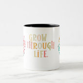Groei door het leven tweekleurige koffiemok (Center)