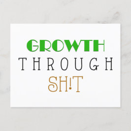 Groei door poep, dagelijkse affirmatie flash Kaart