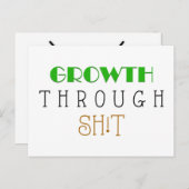 Groei door poep, dagelijkse affirmatie flash Kaart (Voorkant / Achterkant)