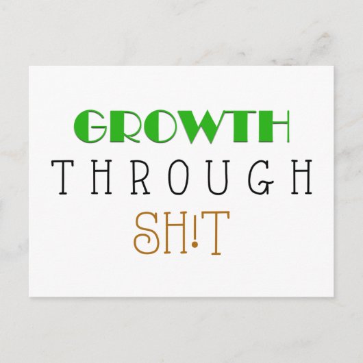 Groei door poep, dagelijkse affirmatie flash Kaart (Voorkant)