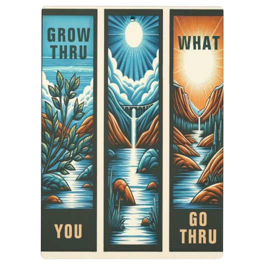 Groei door waar je bent klembord (Achterkant)